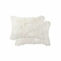 Escenografia 12 in. x 20 in. Fur Pillow, Off White, 2PK ES3092166